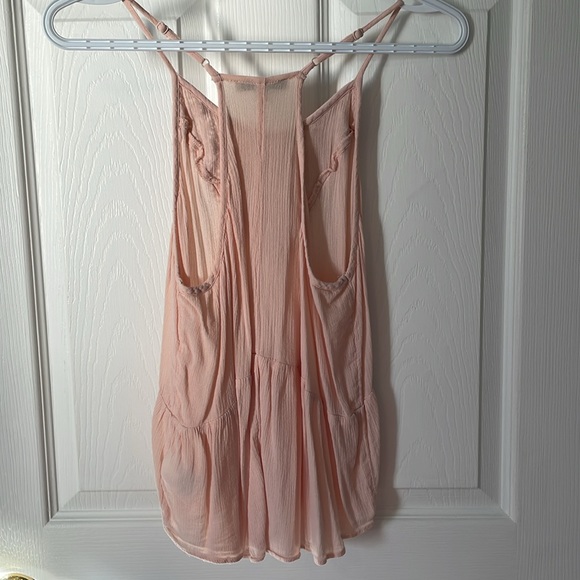 American eagle strap shirt, light peach/coral colour, size medium - Picture 2 of 2